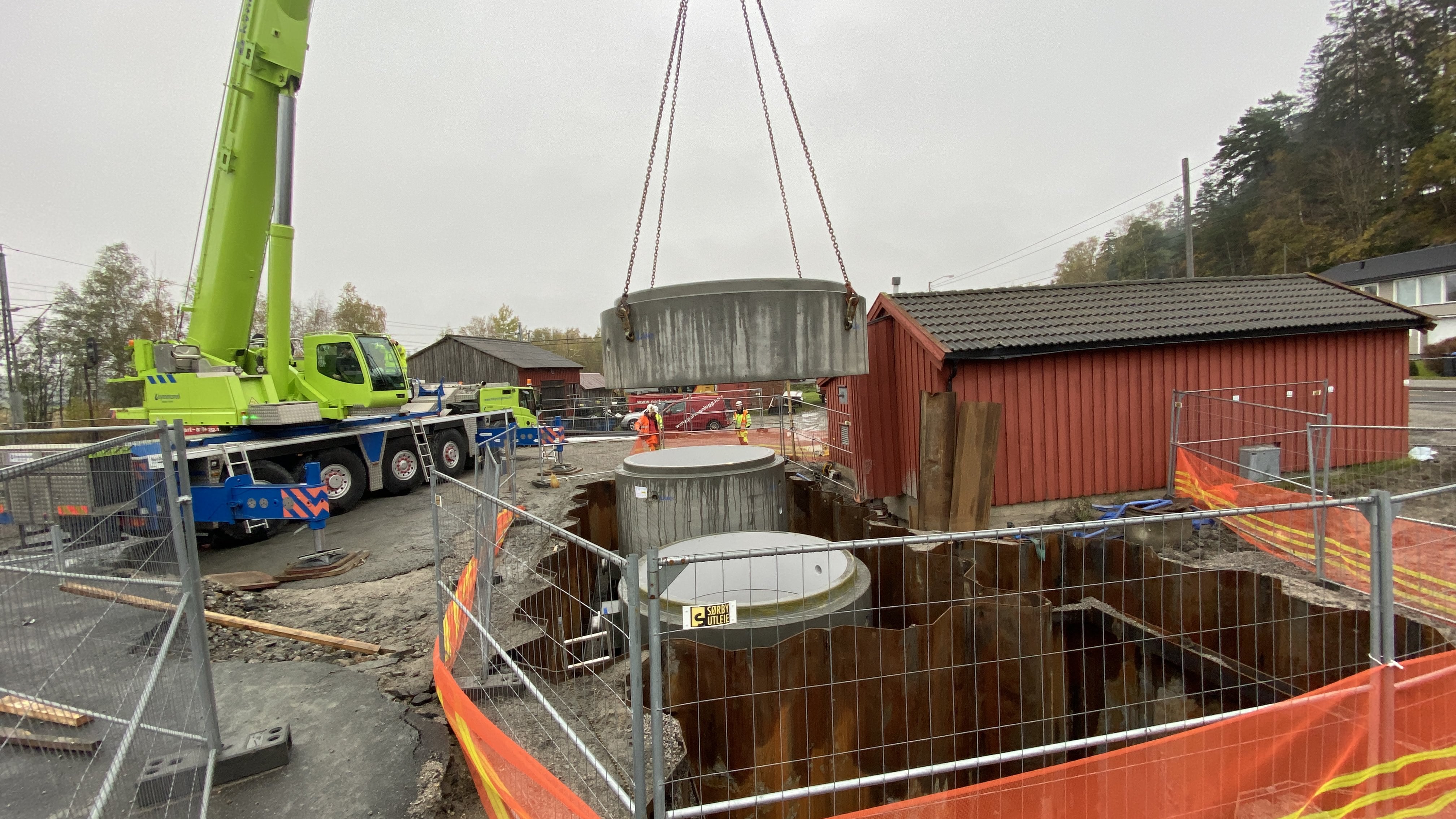DN 3000 IGT-pumpesumper levert til Stasjonsbyen pumpestasjon i Sarpsborg